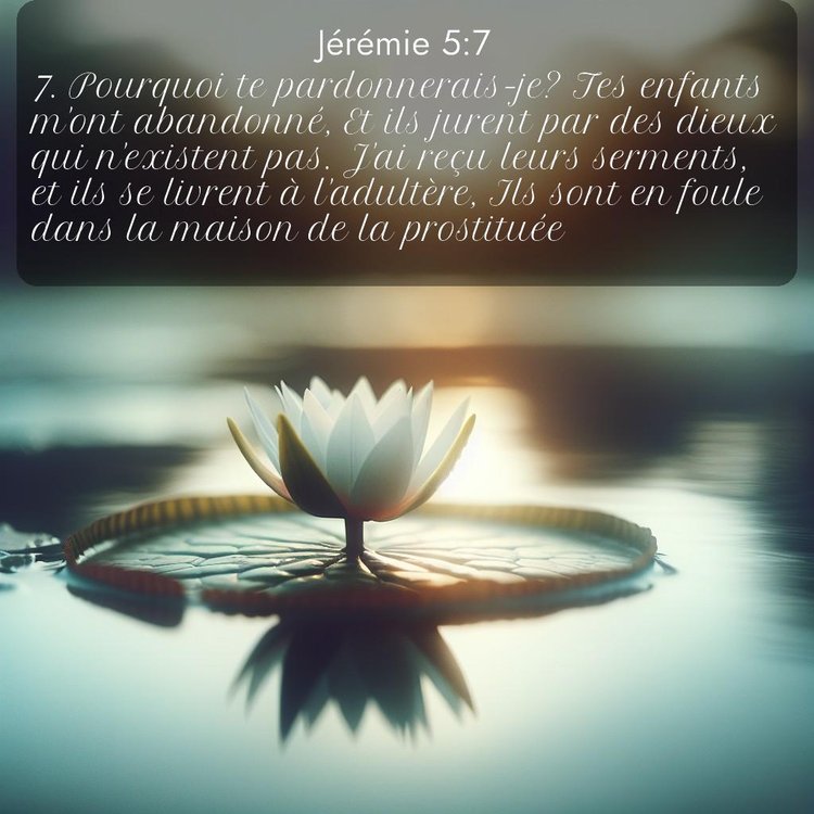 Segond Jérémie 5:7