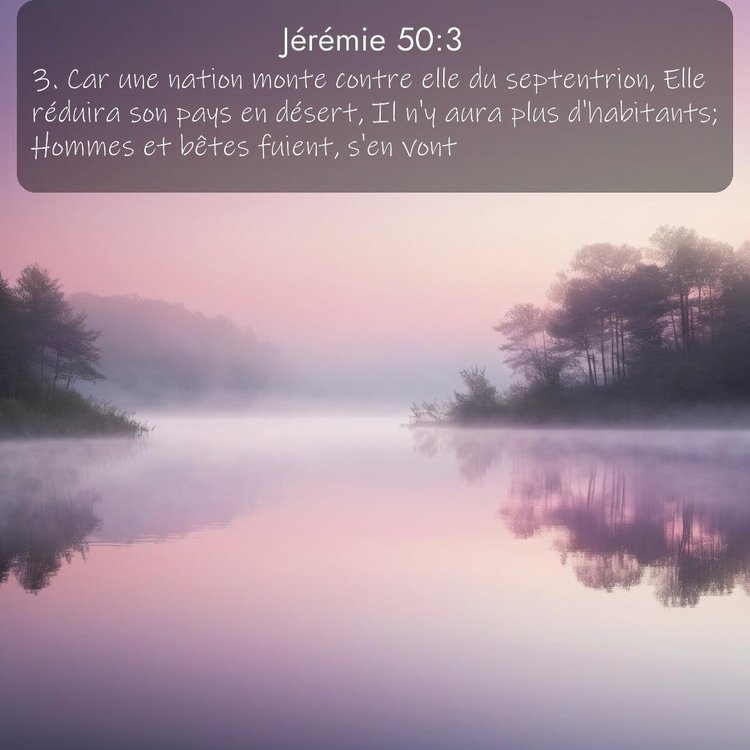 Segond Jérémie 50:3