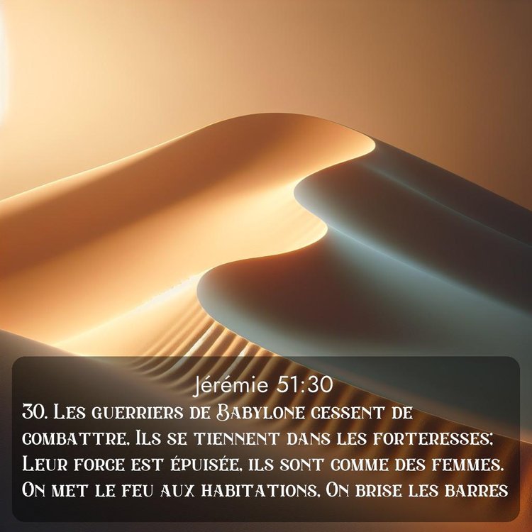 Segond Jérémie 51:30