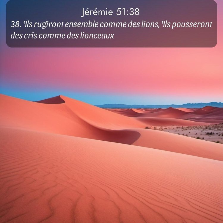 Segond Jérémie 51:38