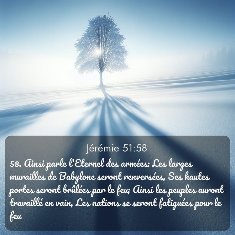 Segond Jérémie 51:58