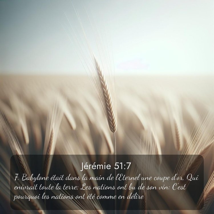 Segond Jérémie 51:7