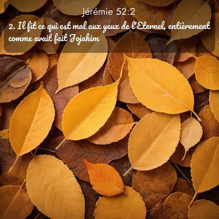 Segond Jérémie 52:2