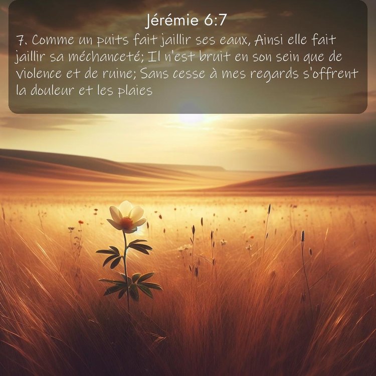 Segond Jérémie 6:7