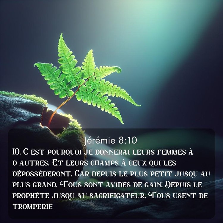 Segond Jérémie 8:10