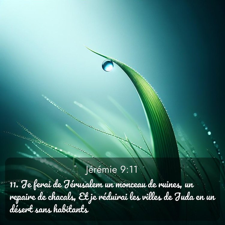 Segond Jérémie 9:11