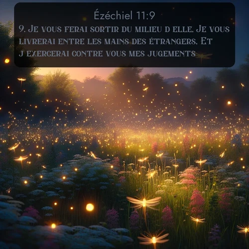 Segond Ézéchiel  ; image nature: image avec le verset biblique :Je vous ferai sortir du milieu d&#039;elle, Je vous livrerai entre les mains des étrangers, Et j&#039;exercerai contre vous mes jugements. ;  ; 11:9