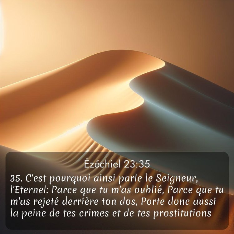 Segond Ézéchiel 23:35