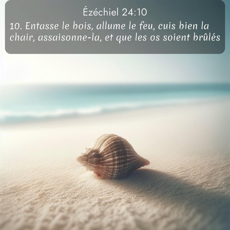 Segond Ézéchiel 24:10