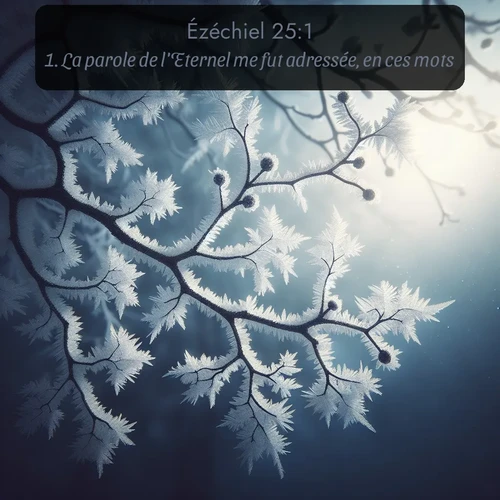 Segond Ézéchiel  ; image nature: image avec le verset biblique :La parole de l&#039;Eternel me fut adressée, en ces mots: ;  ; 25:1