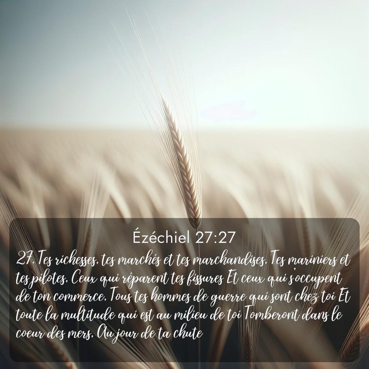 Segond Ézéchiel 27:27