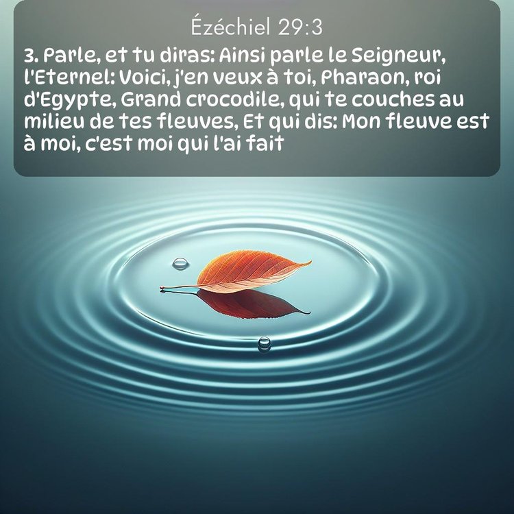 Segond Ézéchiel 29:3