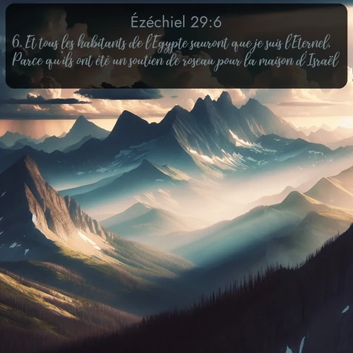 Segond Ézéchiel  ; image nature: image avec le verset biblique :Et tous les habitants de l&#039;Egypte sauront que je suis l&#039;Eternel, Parce qu&#039;ils ont été un soutien de roseau pour la maison d&#039;Israël. ;  ; 29:6