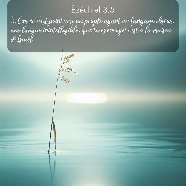 Segond Ézéchiel 3:5