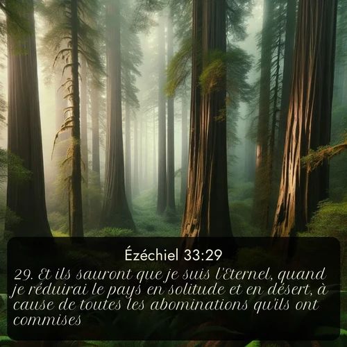 Segond Ézéchiel  ; image nature: image avec le verset biblique :Et ils sauront que je suis l&#039;Eternel, quand je réduirai le pays en solitude et en désert, à cause de toutes les abominations qu&#039;ils ont commises. ;  ; 33:29