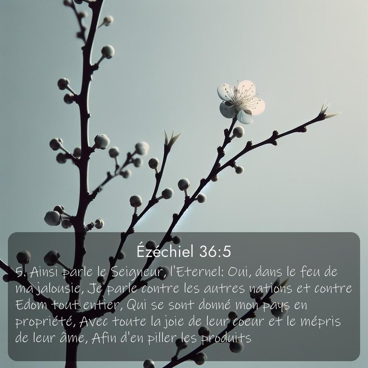 Segond Ézéchiel 36:5