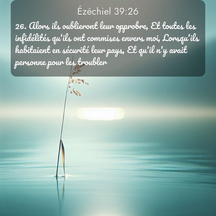 Segond Ézéchiel 39:26