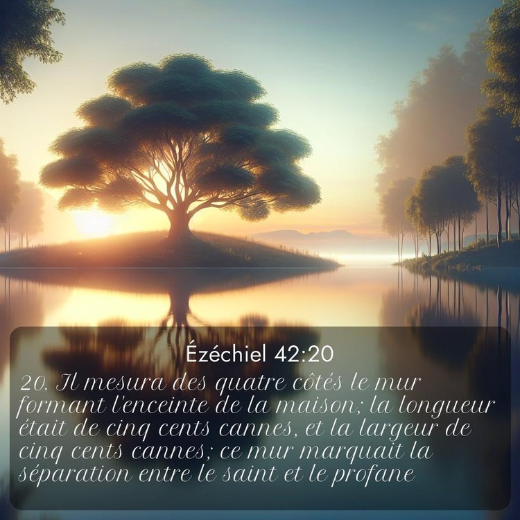 Segond Ézéchiel 42:20