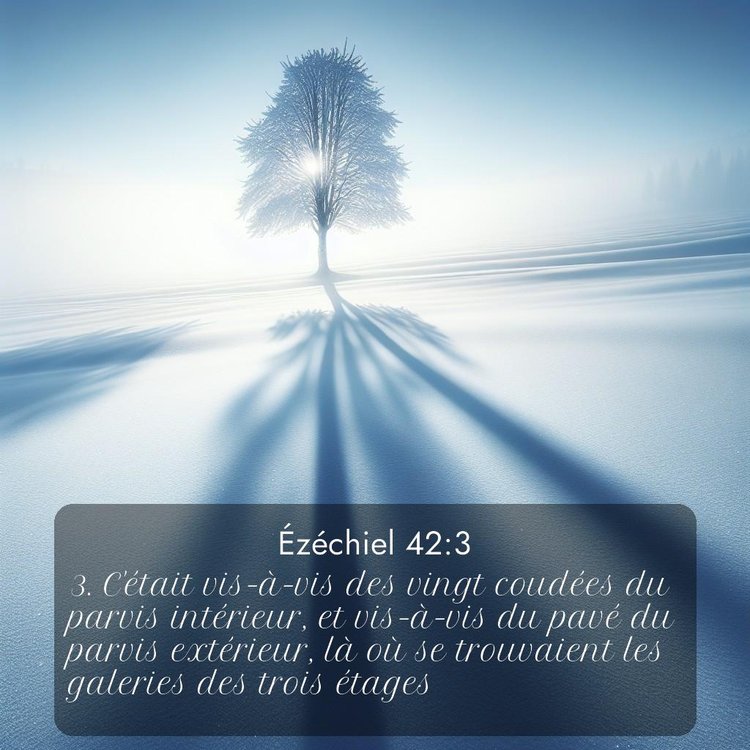 Segond Ézéchiel 42:3