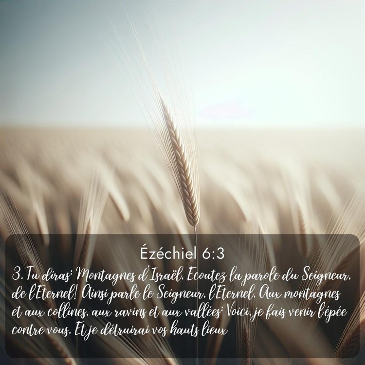 Segond Ézéchiel 6:3