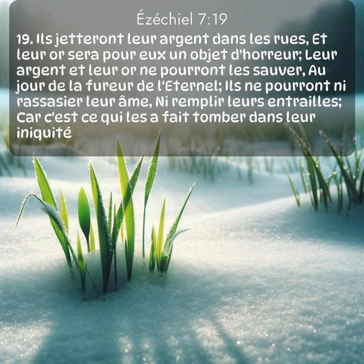 Segond Ézéchiel 7:19