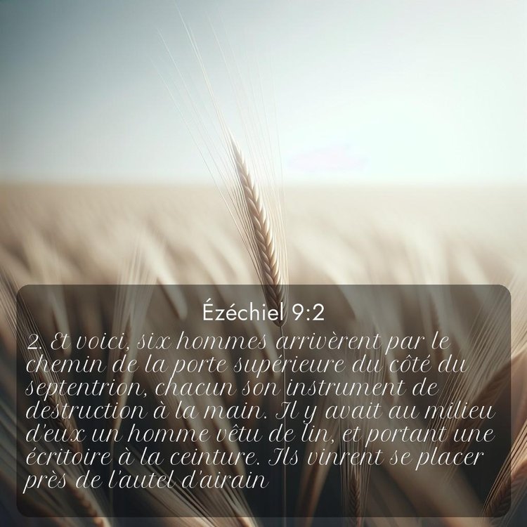 Segond Ézéchiel 9:2