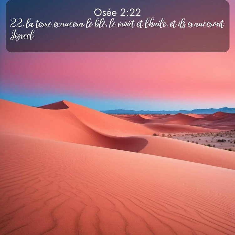 Segond Osée 2:22