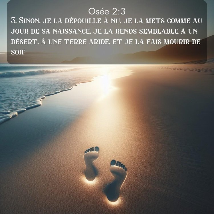 Segond Osée 2:3