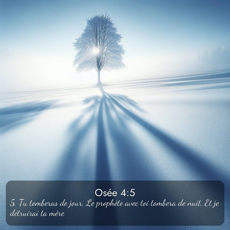 Segond Osée 4:5