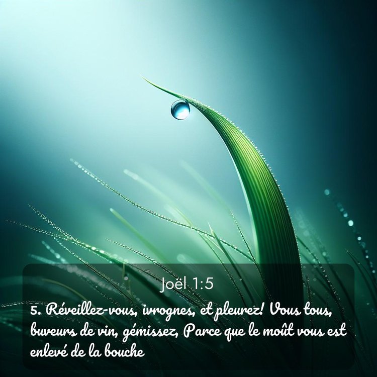 Segond Joël 1:5