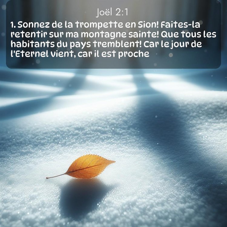 Segond Joël 2:1