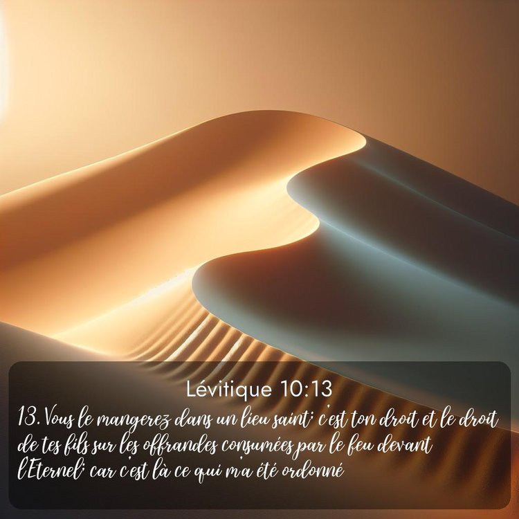 Segond Lévitique 10:13