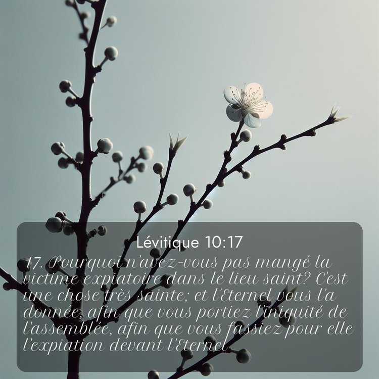 Segond Lévitique 10:17