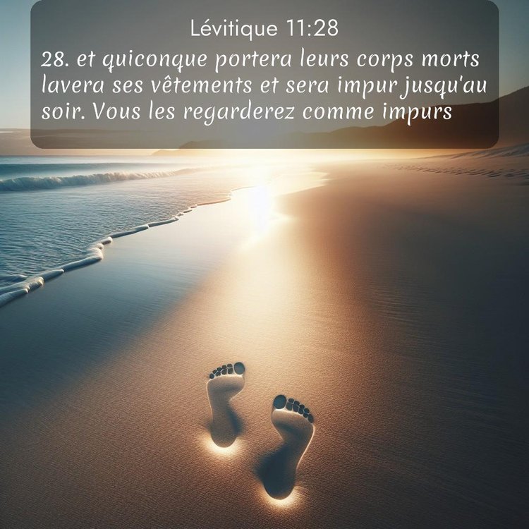 Segond Lévitique 11:28