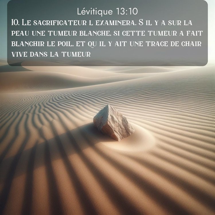 Segond Lévitique 13:10