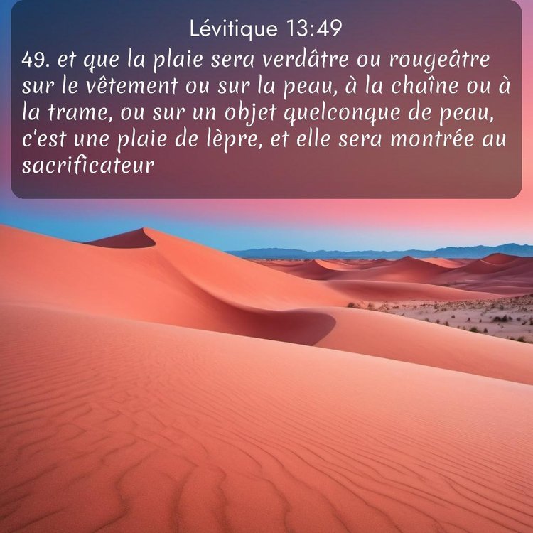 Segond Lévitique 13:49