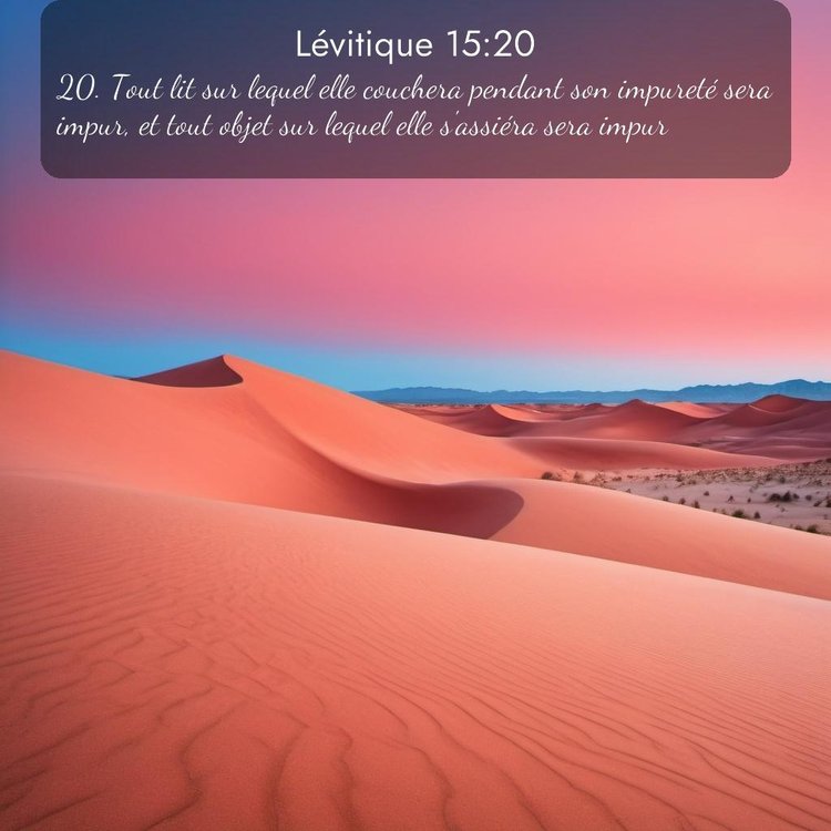 Segond Lévitique 15:20