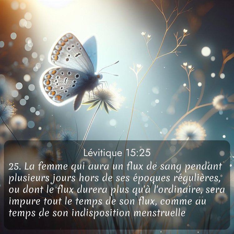 Segond Lévitique 15:25