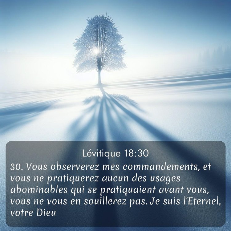 Segond Lévitique 18:30