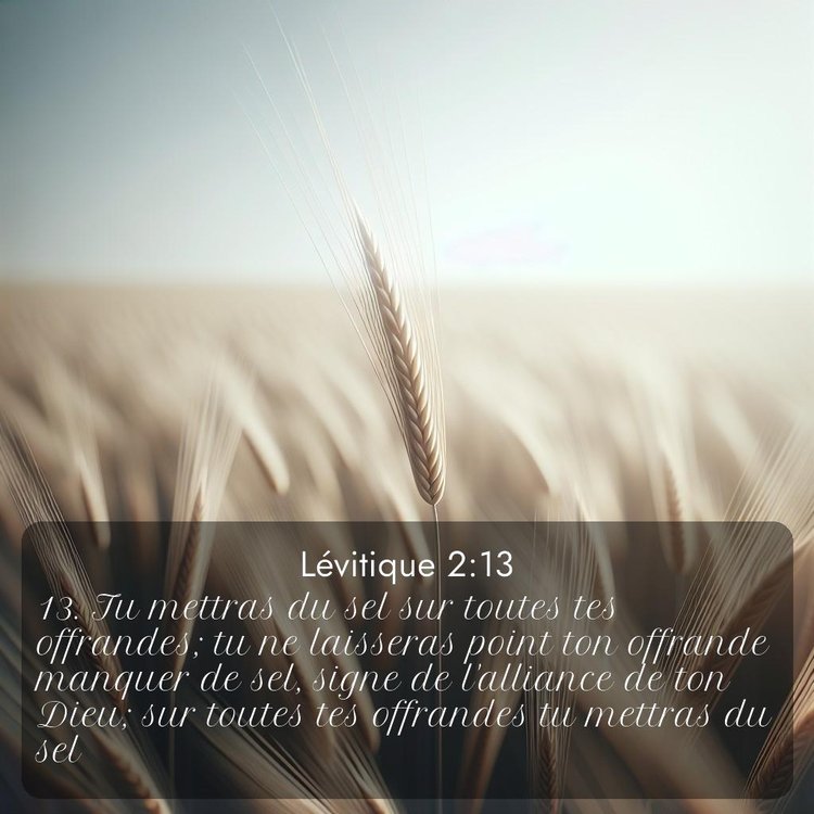 Segond Lévitique 2:13