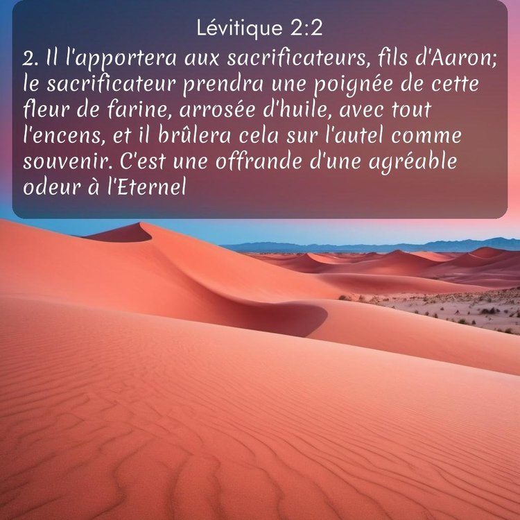 Segond Lévitique 2:2