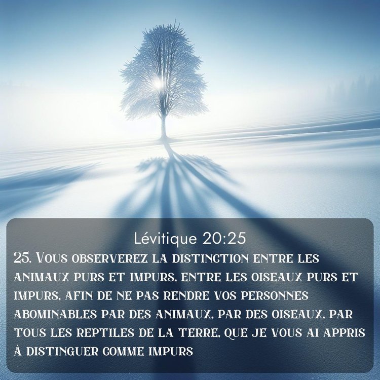 Segond Lévitique 20:25