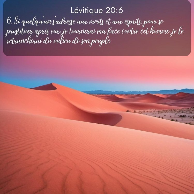 Segond Lévitique 20:6