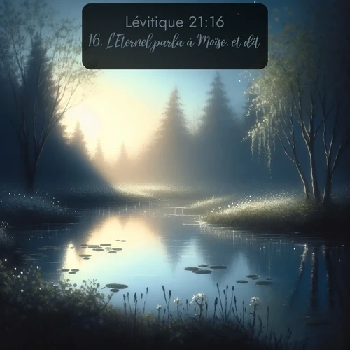 Segond Lévitique  ; image nature: image avec le verset biblique :L&#039;Eternel parla à Moïse, et dit: ;  ; 21:16
