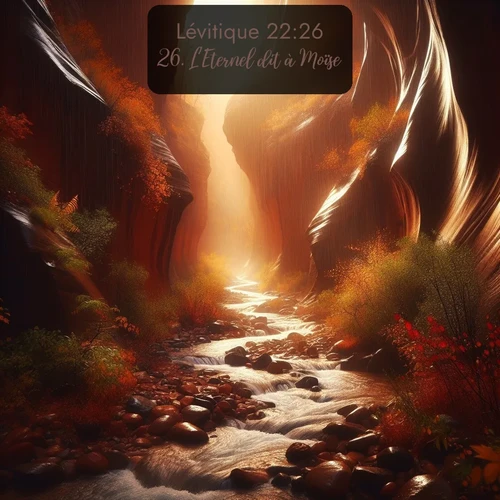 Segond Lévitique  ; image nature: image avec le verset biblique :L&#039;Eternel dit à Moïse: ;  ; 22:26