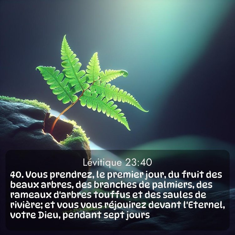 Segond Lévitique 23:40