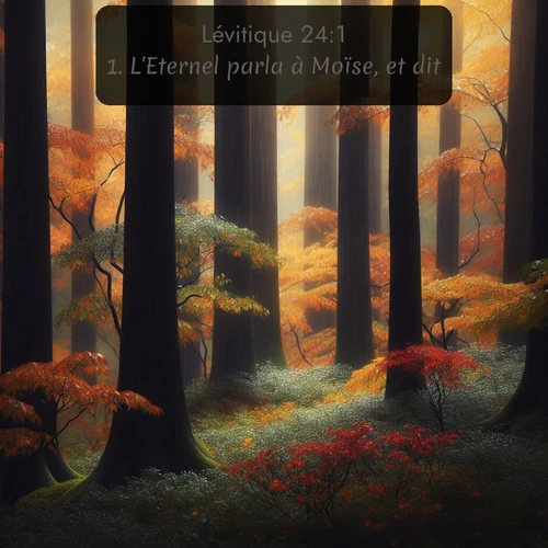 Segond Lévitique  ; image nature: image avec le verset biblique :L&#039;Eternel parla à Moïse, et dit: ;  ; 24:1
