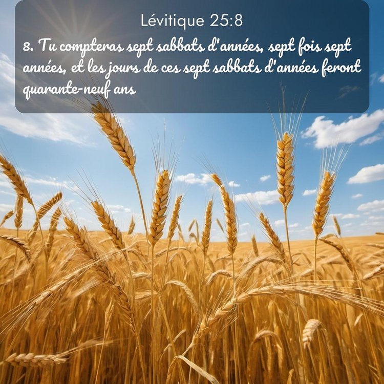 Segond Lévitique 25:8