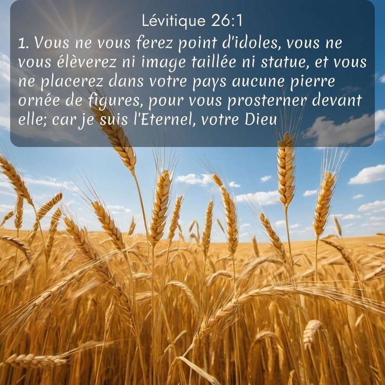 Segond Lévitique 26:1