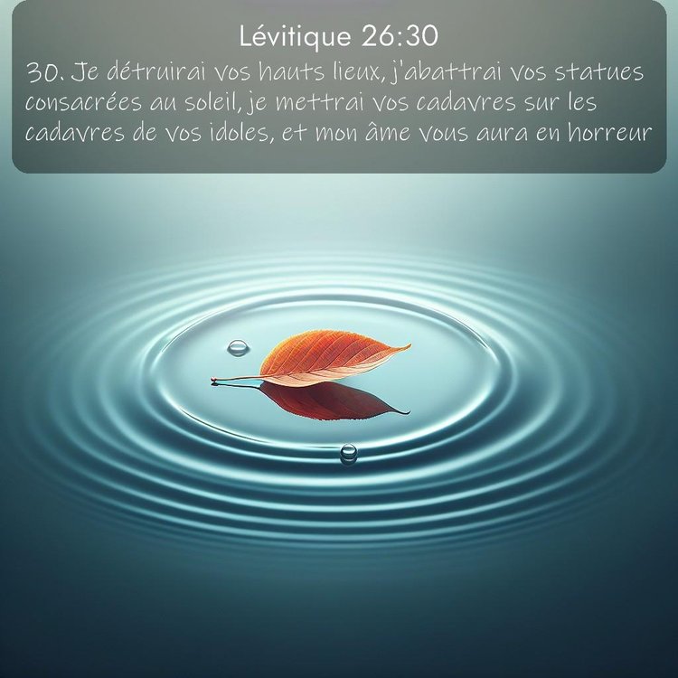 Segond Lévitique 26:30